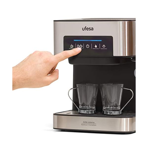 Ufesa CE7255 Siebträgermaschine, Espressomaschine 20 bar, mit Milchaufschäumer, Kaffemaschine für Gemahlener Kaffee oder… – Bild 4