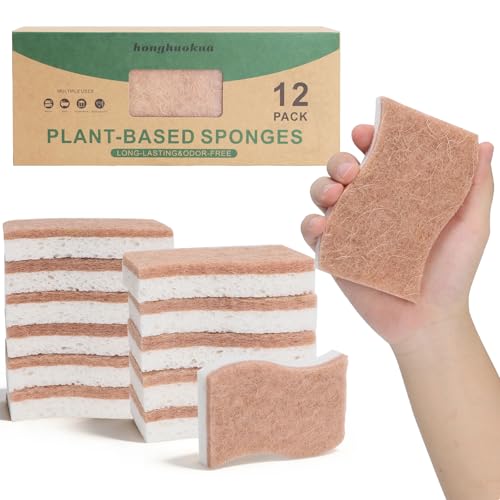 Sponges Kitchen 12-Pack Natural S-Shaped Cleaning Sponges
