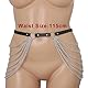 Sethain Punk Leder Körperkette Schwarz Geschichtet Ketten Mehrschichtig Taille Ketten Nachtclub Körperzubehör Schmuck für Frauen festival outfit