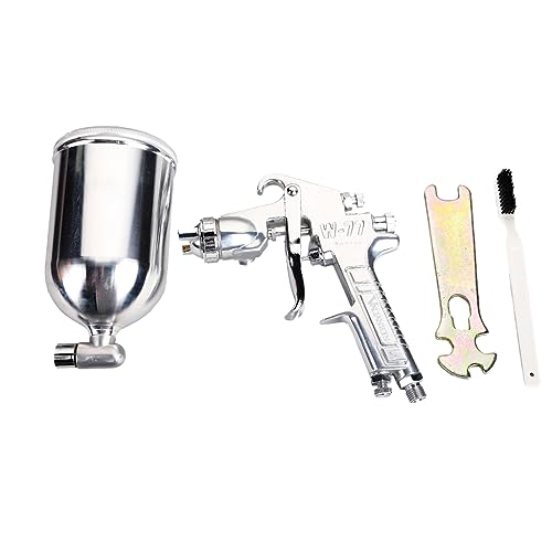 Image of High Performance W77-G HVLP Gravity Feed Spray Gun (Nozzle Size 3.0mm, Silver)