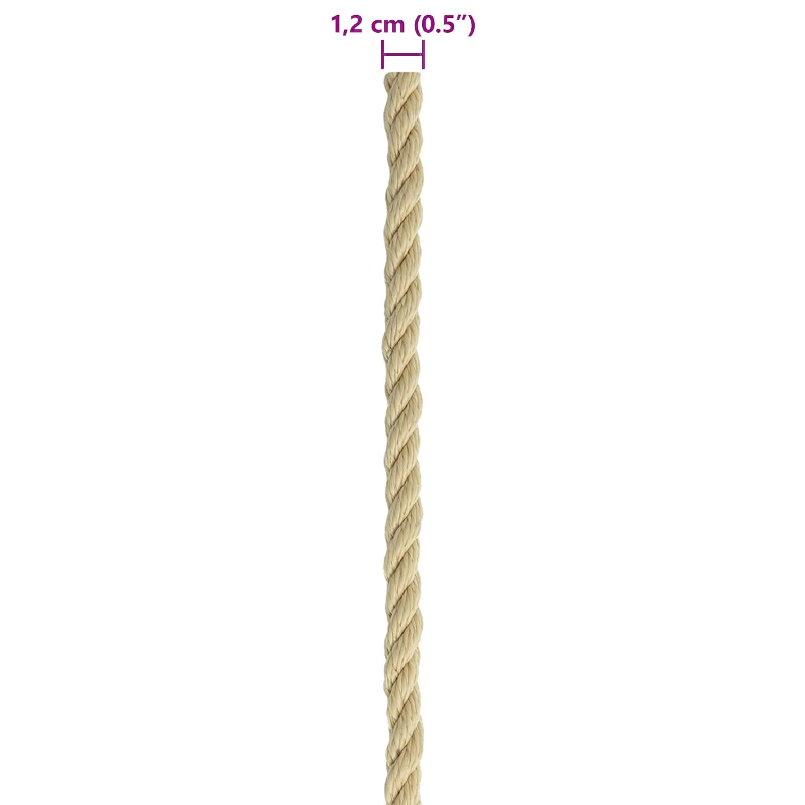 Mangloder - Corda per barca, 25 m, in polipropilene, 1,2 cm di diametro, leggera e galleggiante, resistente alle intemperie, ai raggi UV e al calore, per vela, barca, campeggio e sicurezza