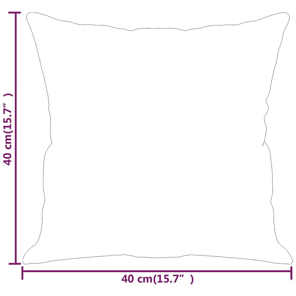 Zierkissen 2er Set Creme Samt 40 x 40 cm Sofakissen mit Füllung PP Baumwolle Bezug für Wohnzimmer Schlafzimmer Bett Sessel Garten Outdoor Lounge Deko Komfort