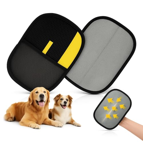 2 PCS Gant Poil Chat,Gant Anti-Poils D'animaux,Gant Anti Poils Animaux Pour Chat Et Chien,Gant Pour Enlever Les Sur Canapé Tapis Vêtements,Gant Brosse...