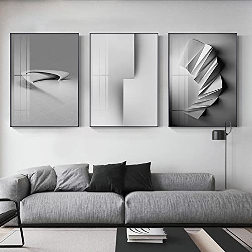 Pintura de carteles geométricos sobre lienzo de alta calidad artística minimalista de 50x70cm