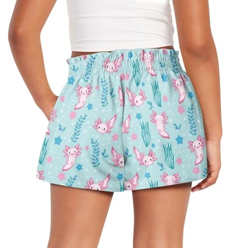 Girls' Quick Dry Athletic Short High Waisted Flowy Shorts with Pocket2
