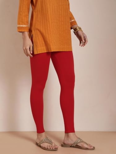Image of TWIN BIRDS Super Stretchable Cotton Elasthane Fabric Ankle Length Leggings for Women