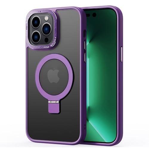 Custodia Magnetica Traslucida Per IPhone 11 - Design Opaco Con Supporto Ad Anello, Colore Viola - Foto 4