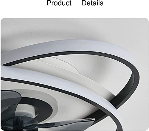 Ventilateur de plafond LED dimmable avec télécommande pour salon moderne - 3
