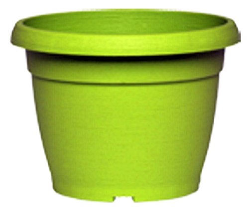 Jarrón Similcotto cepillado redondo verde lima 40 cm