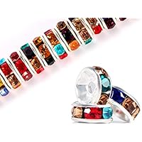 Perles Intermédiaires En Verre Argenté - Lot De 200, 8 Mm, Pour Bracelets, Bijoux DIY