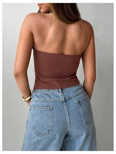 SOLY HUX Women's Halter Top V Neck Sleeveless Backless Going Out Summer Tank Tops2