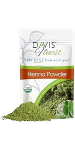Davis Finest Bio-Hennapulver, rein, 100 g, natürliches ...