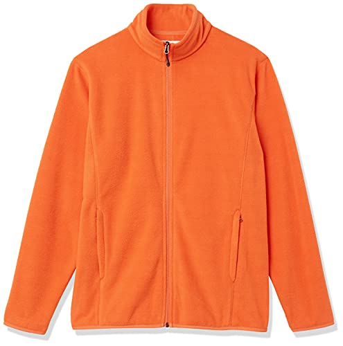 Amazon Essentials Men's Full-Zip Polar Fleece Jacket (Available In Big & Tall), Orange, Large #TOP4