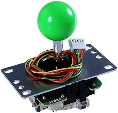 SANWA JLF-TP-8YT Joystick Vert Original – 4/8 Positions Réglables pour Arcade Jamma SF4 Tournament (Green Ball Top)