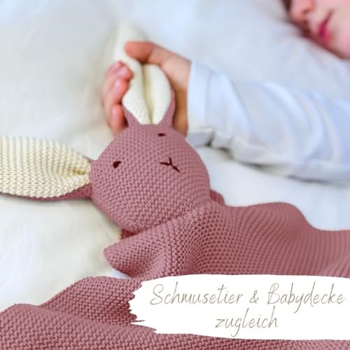 DIKOS Babydecke Schmuse-Hase Beere Bio Baumwolle – Bild 4