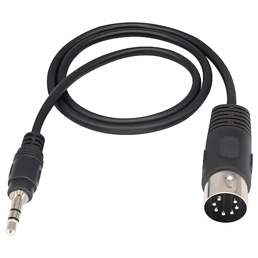 zdyCGTime 3,5 mm till Midi-kabel, 7-stifts Din hane till 3,5 mm (1/8 tum) stereo hane ljudkabel kompatibel med iPad/iPhon/MP3/PC/TV/Android till Bang & Olufsen Naim, Quad.Stereosystem (0,5 m)