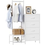 ODK Cómoda 3 en 1 para dormitorio, adecuado para dormitorio y