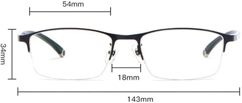 Miniatura 6 de LKP Gafas de lectura multifocales progresivas para hombre +1.25 +1.50 +1.75 +2.00 gafas de metal con estilo de medio marco con filtro de luz azul
