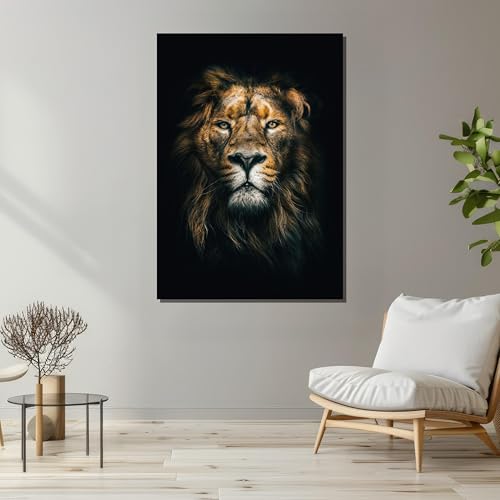 Affiches de lions pour décoration murale de salon moderne grand format 70x100