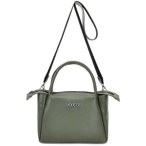 Bolsa de mão feminina transversal forrada vegana moncci (verde militar)