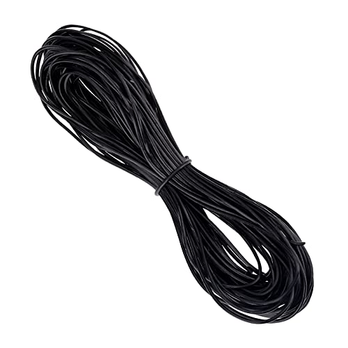 PH PandaHall 10m Cowhide Leather Cord, 1mm Black Leather Thonging Cord Thin Leathers String Leathers Laces for DIY Craft Bracelet Necklace Jewellery Making Shoe Lace Hanging Ornaments