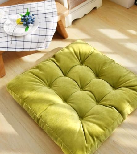 Image of Floor Pillow, Square Meditation Pillow for Seating on Floor Solid Thick Tufted Seat Cushion Meditation Cushion for Yoga Living Room Sofa Balcony Outdoor