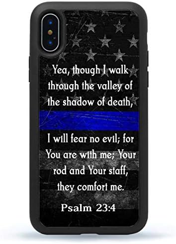 Thin Blue Line Phone Case Police Sheriff Prayer USA Flag Slim Shockproof Custom Cover for iPhone 13 Pro Max 12 11 XS