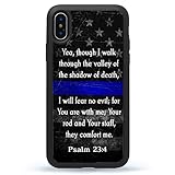 Thin Blue Line Phone Case Police Sheriff Prayer USA Flag Slim Shockproof Custom Cover for iPhone 13