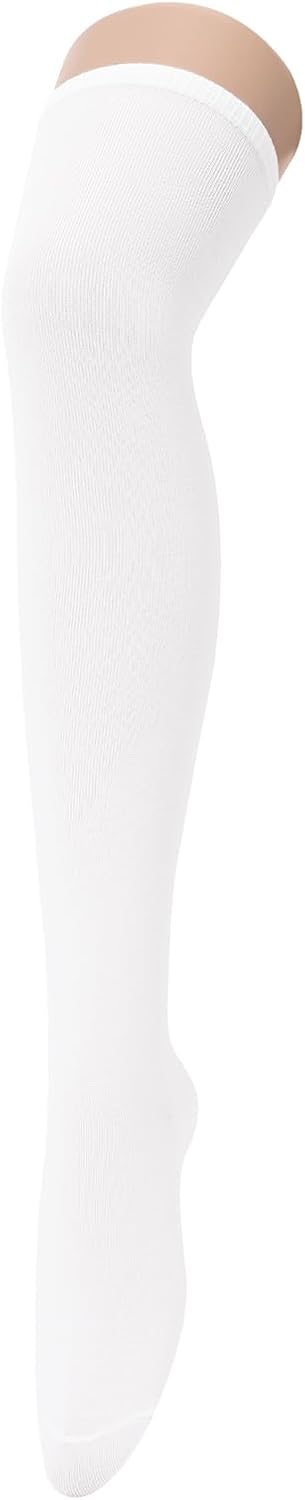 Century Star 3 Pairs Thigh High Socks for Women Over the Knee High Socks Triple Stripe Long Stockings Thigh Highs Leg Warmer