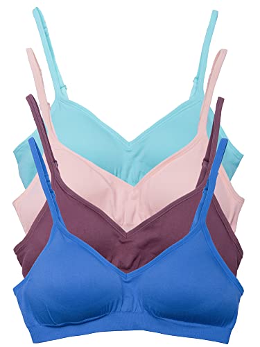 Image of Kalon Women's 4 Pack Demi Padded Bralette Wireless Comfortable Bra