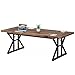Tribesigns 6FT Conference Table, 70.86 L x 31.49 W x 29.52 H Inches Rectangle Meeting Room Table, Rustic Wood Seminar Table Executive Desk for Office, Conference Room (Black)