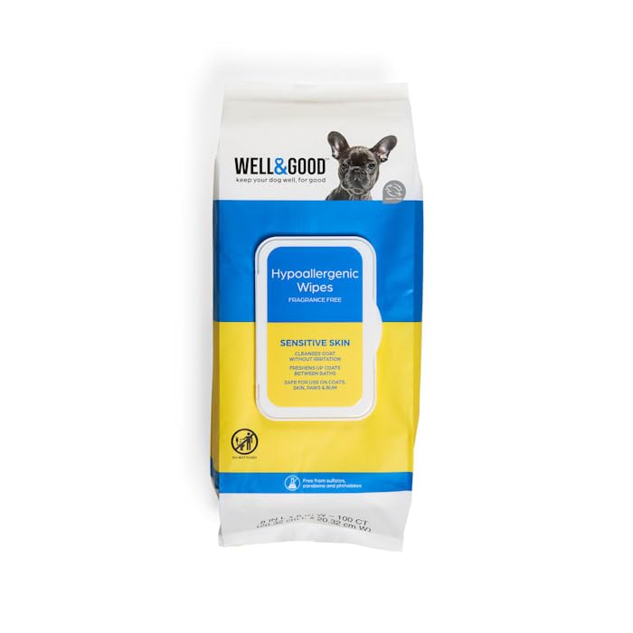 Well & Good Hypoallergenic Dog Wipes Count of 100
