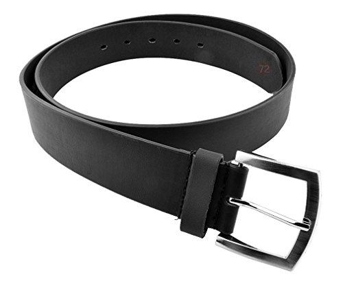 Moda Di Raza Men's Belts Leather Dress/Casual Belt Rounded/Silver Polished3