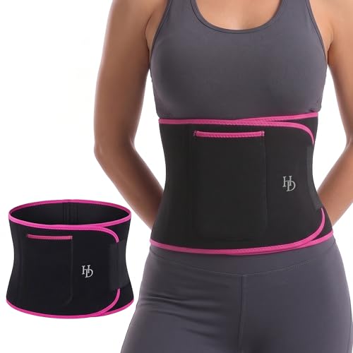 Hampton Distribution Waist Trainer Belt Black and Pink Size Large Ultimate Lower Belly Waist Trainer & Body Shaper Wrap for Women