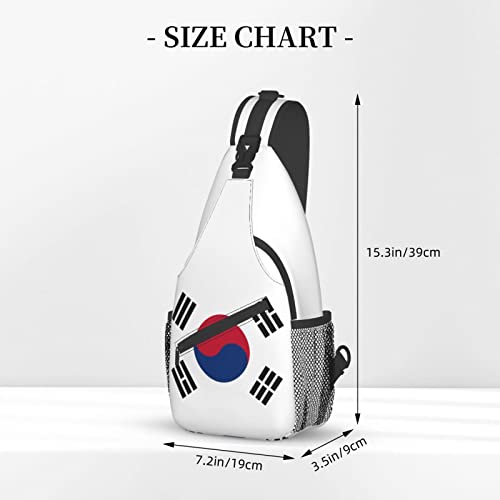 Mochila unisex bandolera con bandera de Corea miniatura 4