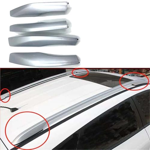 Tapa Extremo Barra Techo Plateada para Lexus RX 2010-2015 2