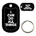 Custom Engraved Pet Tag - I Can do All Things - Black - Dog Tag - Tag-Z Wag-Z