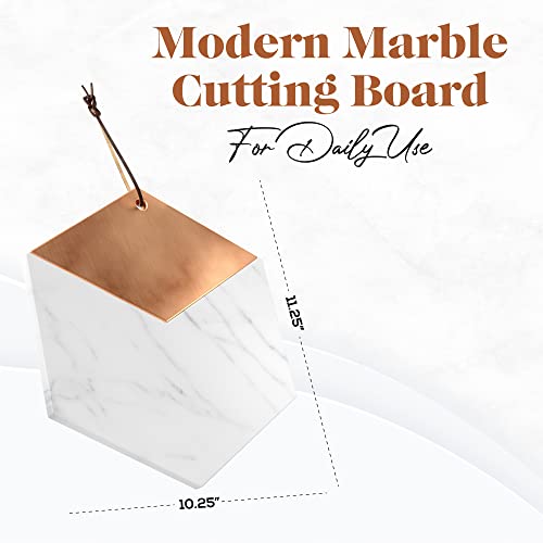 American Atelier Modern Hexagon Shaped Marble Cutting Board | Marble Cutting Boards For Kitchen | Marble Charcuterie Board | Marble Cheese Board | Marble Slab For Cheese, Charcuterie, Bread, & More #TOP1