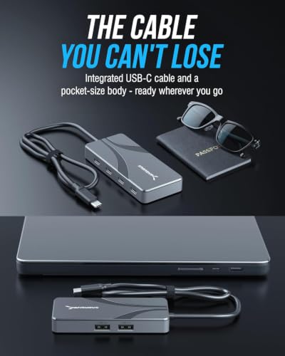 Hub USB C de 6 puertos multipuerto divisor USB-C a USB-C con 4 USB-C de 10 Gbps 3