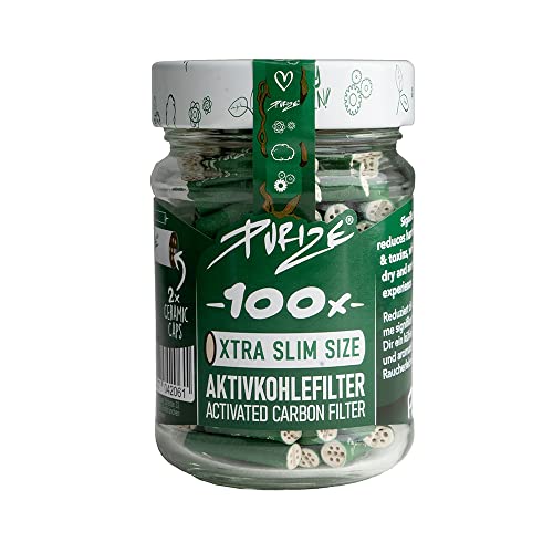 PURIZE Glas I 100 XTRA Slim Size Activated Carbon Filter Green