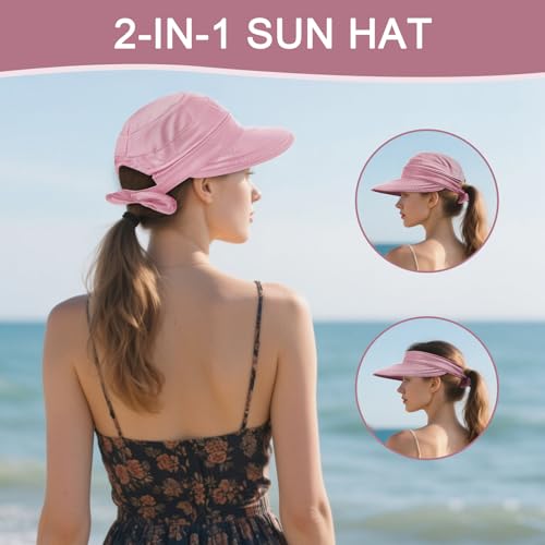 Sombrero de sol para mujer con visera y protección UV miniatura 7