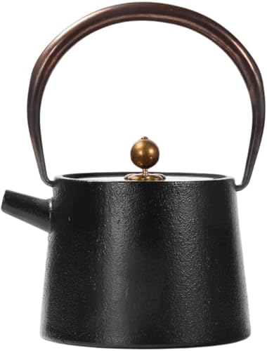 Wyazziv 鉄瓶は直火加熱できますは鉄を補う伝統工芸品鉄器鋳鉄適用水筒大容量鉄器茶道道具 (A)