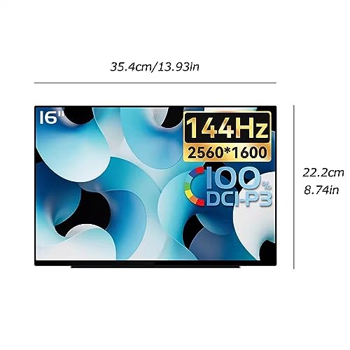 Image of Second Screen 16-inch 2K 144hz IPS External Screen Multifunction Touch Gaming Office Expansion Sub Portable Monitor Gaming