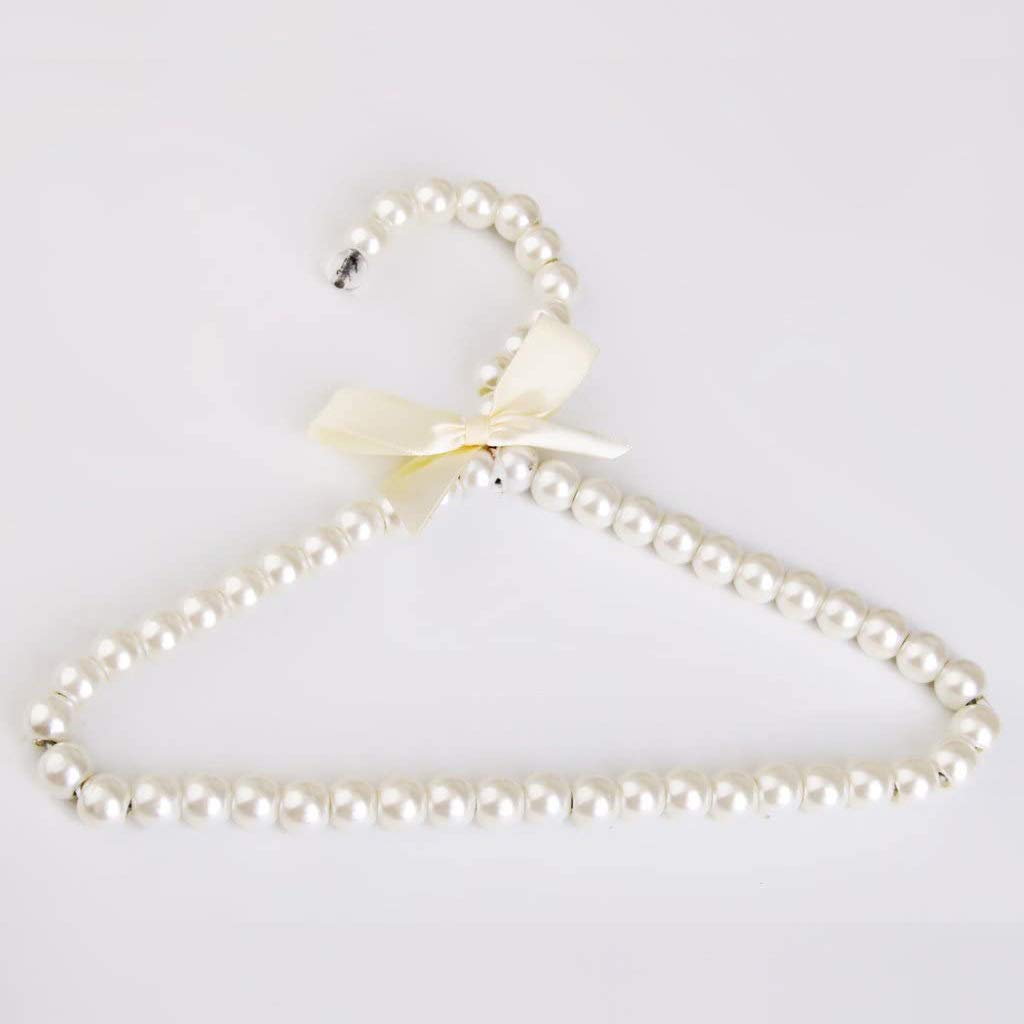 30 Cintres Antidérapants Avec Clips - Coloris Blanc - Pearl