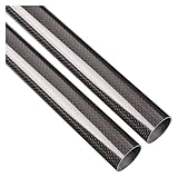 YAYDAFSHSAI Kohlefaserrohr, 500 mm 3K Leinwandbindung, gerollt, glänzend, Hohle CF-Röhren, 2 Stück, viele Größen, DIY-Multikopter(24x22x500mm)