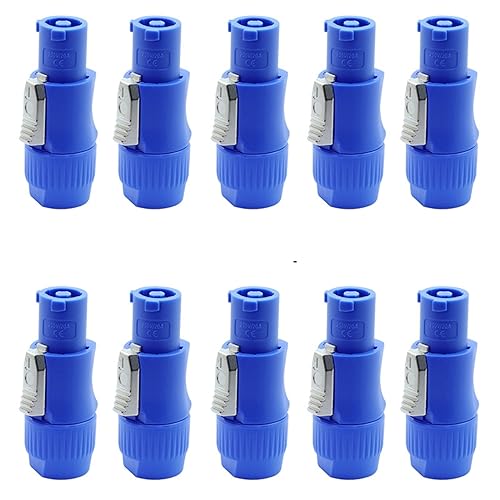 Conector Powercon CA de 3 pines macho NAC3FCA azul de 20A para pantallas LED 2