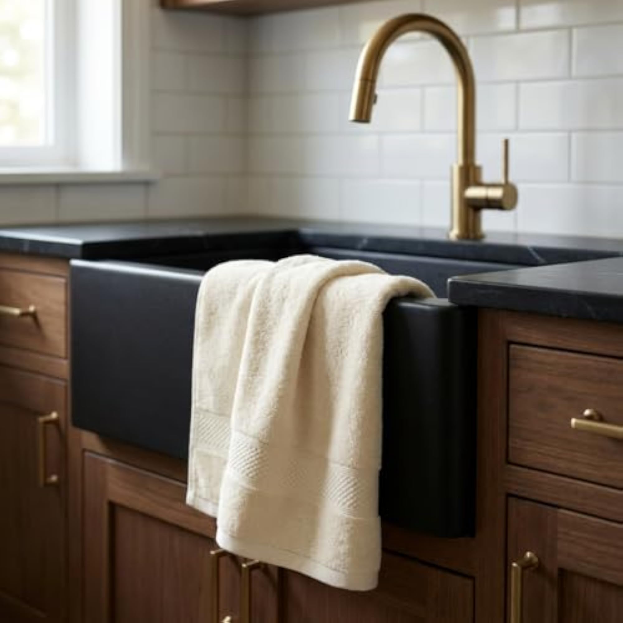 Luxurious 16 x 30 Hand Towels for Bathroom or Kitchen, Quick-Dry
