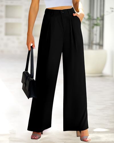 BTFBM Women High Waist Palazzo Pants Fall 2025 Casual Wide Leg Trousers Loose Work Office Business Suit Pant Pockets2