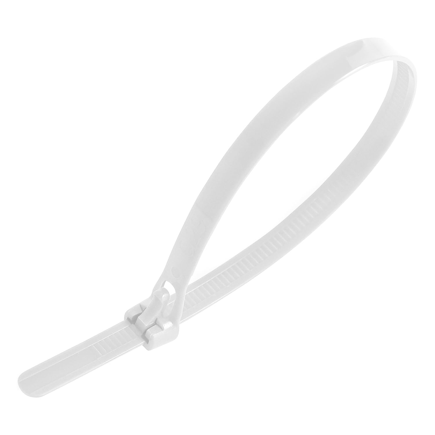 100 Cable Tidy, Cable Ties White, 300mm x 8mm Adjustable Nylon Zip Ties, 12" Multi-Purpose Releasable Plastic Tie Wraps, Secure Reusable for Tidy Wires Home Workshop and Garden