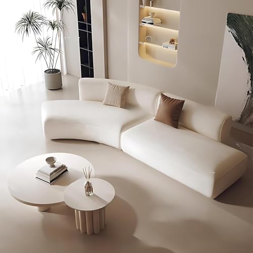 Image of Shie Wood Art Modern 4 Seater Seactional Sofa Modular Design Lounger in Velvet Fabric Sofa for Living Room, Bedroom, Hallways (4 Seater Sectional C)